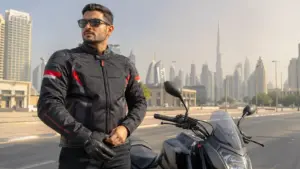 Durable motorcycle safety jacket showing protection, comfort, and long-term value for riders in Dubai
