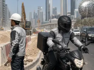 delivery-rider-safety-jacket-dubai-durable-workwear-proper-fit-uv-protection
