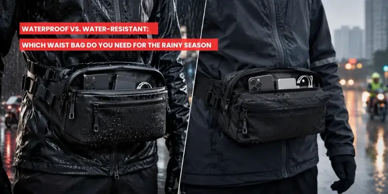 Waterproof vs. Water-Resistant Which Waist Bag Do You Need for the Rainy Season