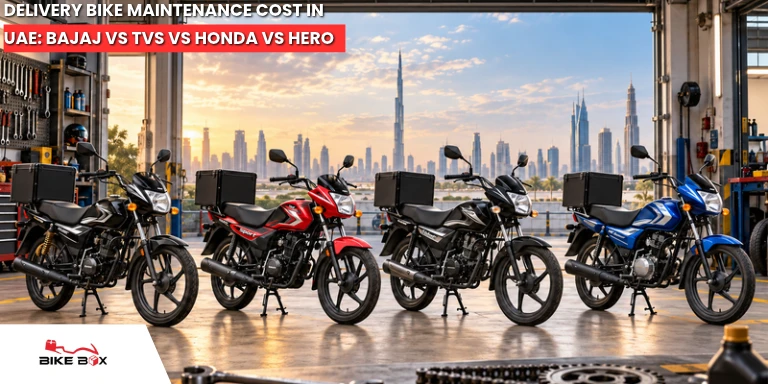 Delivery Bike Maintenance Cost in UAE_ Bajaj vs TVS vs Honda vs Hero