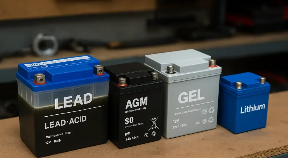 types of motorcycle bateries